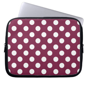 Protection Pour Ordinateur Portable Pois blancs en Bourgogne