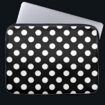 Protection Pour Ordinateur Portable Pois blancs sur noir<br><div class="desc">Pois blancs sur noir</div>