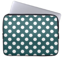 Pois blancs sur turquoise