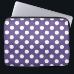 Protection Pour Ordinateur Portable Pois blancs sur ultra violet<br><div class="desc">La couleur de l'année de Pantone pour 2018 est ultra violet.</div>