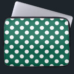 Protection Pour Ordinateur Portable Pois blancs sur vert sauge<br><div class="desc">Pois blancs sur vert sauge</div>