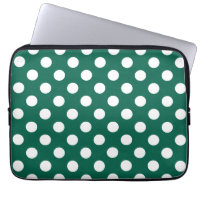 Pois blancs sur vert sauge