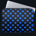 Protection Pour Ordinateur Portable Pois bleu et noir<br><div class="desc">Pois bleu et noir</div>