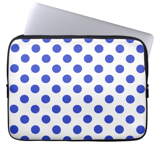 Protection Pour Ordinateur Portable Pois bleu royal (Devant)