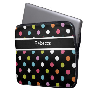 Protection Pour Ordinateur Portable Pois de caisse d'ordinateur portable de monogramme