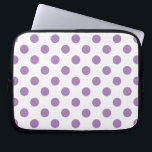Protection Pour Ordinateur Portable Pois de lavande sur blanc<br><div class="desc">Lavande et pois blancs</div>