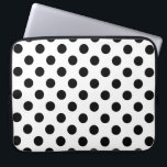 Protection Pour Ordinateur Portable Pois noirs en blanc<br><div class="desc">Pois noirs en blanc</div>