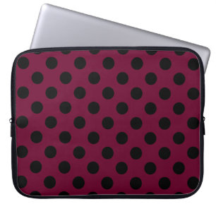 Protection Pour Ordinateur Portable Pois noirs en Bourgogne