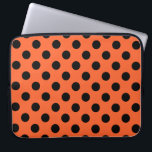 Protection Pour Ordinateur Portable Pois noirs sur orange<br><div class="desc">Pois noirs sur orange</div>