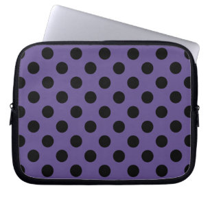 Protection Pour Ordinateur Portable Pois noirs sur ultra violet