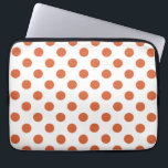 Protection Pour Ordinateur Portable Pois orange brûlés<br><div class="desc">Pois orange brûlés sur un arrière - plan blanc.</div>