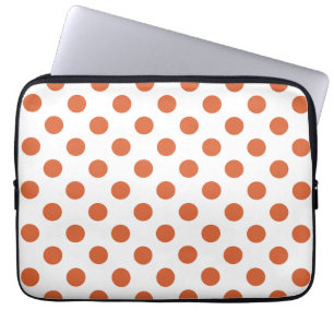 Protection Pour Ordinateur Portable Pois orange brûlés