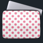 Protection Pour Ordinateur Portable Pois rose et blanc<br><div class="desc">Pois rose et blanc</div>