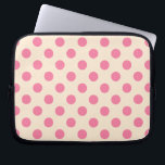 Protection Pour Ordinateur Portable Pois roses à la crème<br><div class="desc">Pois roses à la crème</div>