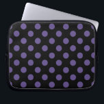 Protection Pour Ordinateur Portable Pois ultra violets en noir<br><div class="desc">La couleur de l'année de Pantone pour 2018 est ultra violet.</div>
