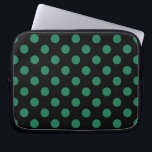 Protection Pour Ordinateur Portable Pois vert et noir<br><div class="desc">Pois vert et noir</div>