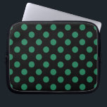 Protection Pour Ordinateur Portable Pois vert et noir<br><div class="desc">Pois vert et noir</div>