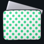 Protection Pour Ordinateur Portable Pois verts et blancs<br><div class="desc">Pois verts et blancs</div>