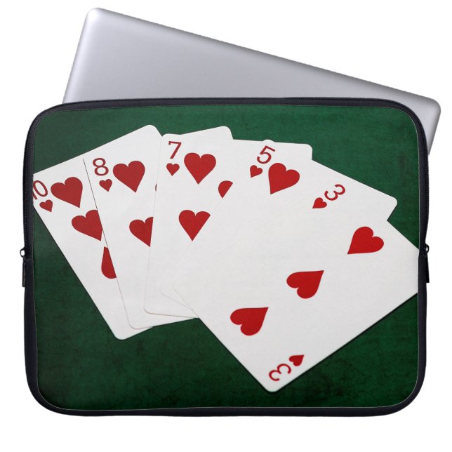 Protection Pour Ordinateur Portable Poker Mains - Flush - Coeur (Devant)