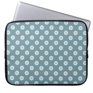 Protection Pour Ordinateur Portable Polka Dot Motif -Sable Brown Bleu Beige Turquoise