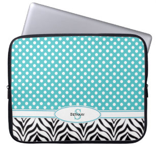 Protection Pour Ordinateur Portable Polkadot et zèbre : Douille d'ordinateur portable