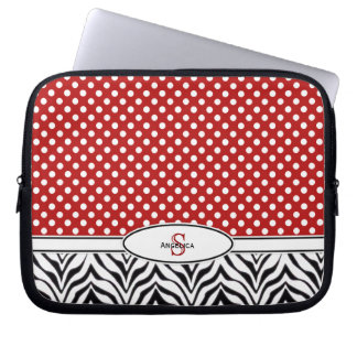 Protection Pour Ordinateur Portable Polkadot & Zebra : Sort pour ordinateur portable M