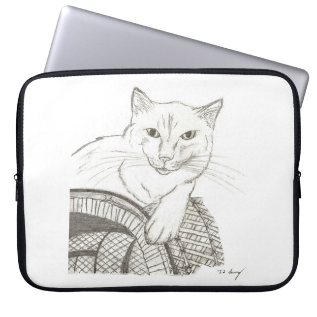 Protection Pour Ordinateur Portable Portrait de chat Ragdoll (Devant)