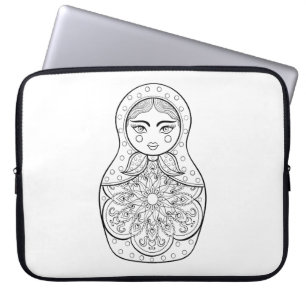 Protection Pour Ordinateur Portable Poupée russe élégante