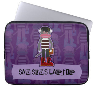 Protection Pour Ordinateur Portable Pourpre de singe de chaussette d'Emo