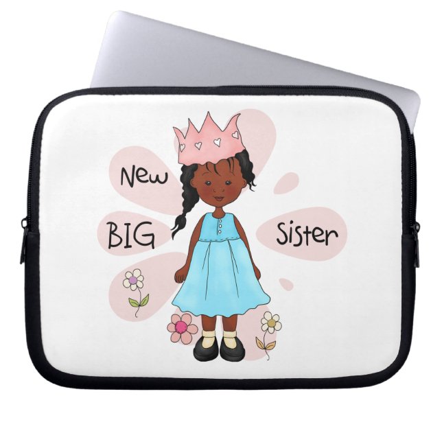 Protection Pour Ordinateur Portable Princesse Big Soeur Africaine Américaine (Devant)