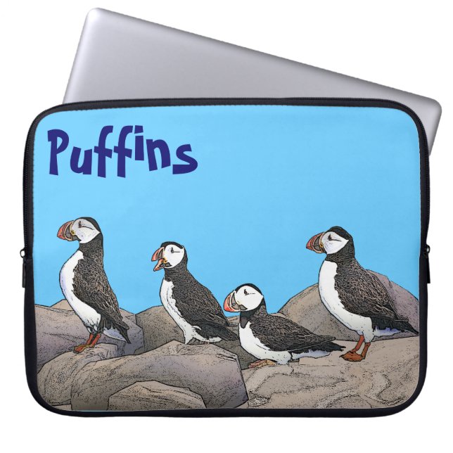 Protection Pour Ordinateur Portable Puffins de l'Atlantique (Devant)