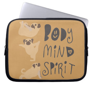 Protection Pour Ordinateur Portable Pugs de yoga