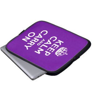 Protection Pour Ordinateur Portable Purple Gardez le calme et continuer