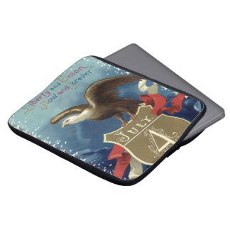 Protection Pour Ordinateur Portable Quatrième juillet patriotique vintage, aigle avec 