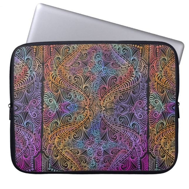 Protection Pour Ordinateur Portable Rainbow Kaleidoscope Mandala (Devant)