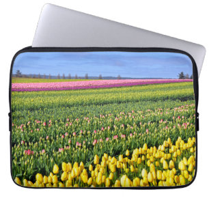 Protection Pour Ordinateur Portable Rangées colorées de tulipes