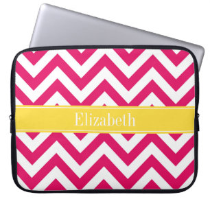 Protection Pour Ordinateur Portable Raspberry Lg Chevron Nom de l'ananas Monogramme