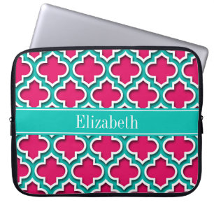 Protection Pour Ordinateur Portable Raspberry, Teal Moroccan