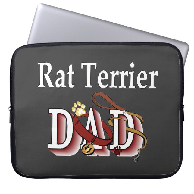 Protection Pour Ordinateur Portable Rat Terrier Papa Cadeaux (Devant)