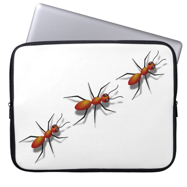 Protection Pour Ordinateur Portable Red Ants Crawling Sur Votre (Devant)