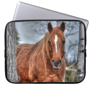 Protection Pour Ordinateur Portable Red Dun Ranch Horse Animal-lover Photo