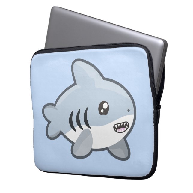 Protection Pour Ordinateur Portable Requin de Kawaii (devant gauche)