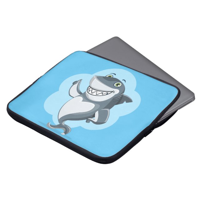 Protection Pour Ordinateur Portable Requin heureux (Devant haut)