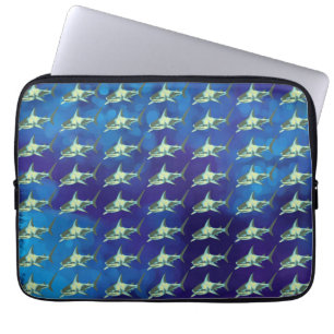 Protection Pour Ordinateur Portable requins, bleu motif