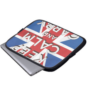 Protection Pour Ordinateur Portable Restez calme et continuez sur le drapeau britanniq