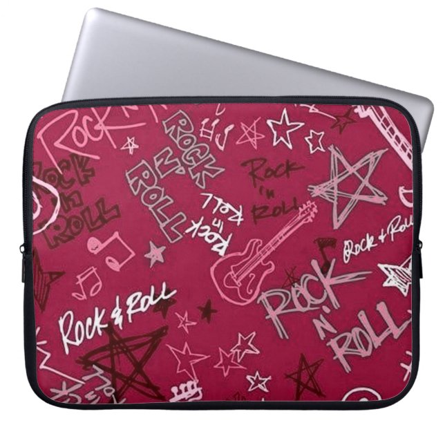 Protection Pour Ordinateur Portable Rock & Roll Rock Star Red Portable Sleeve (Devant)