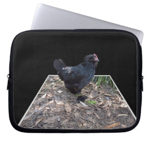 Protection Pour Ordinateur Portable Rooster Noir Fluffé,