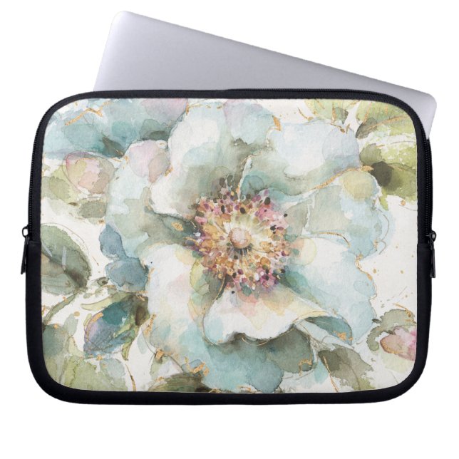 Protection Pour Ordinateur Portable Rose de bleu (Devant)