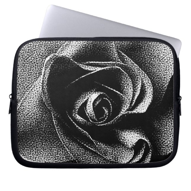 PROTECTION POUR ORDINATEUR PORTABLE ROSE NOIR (Devant)