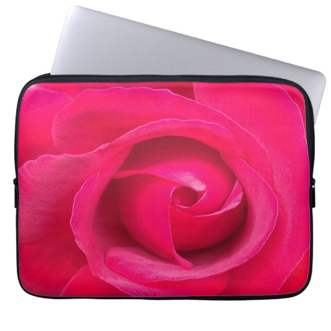 Protection Pour Ordinateur Portable Rose rose rouge romantique (Devant)